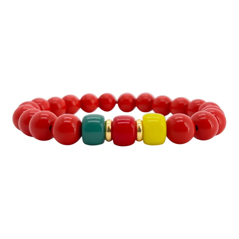 Mountains And Jade Seas Reconstructed Cinnabar Jade Bracelets Unisex-1