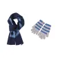 Blue Scarf+Gray-Blue Gloves
