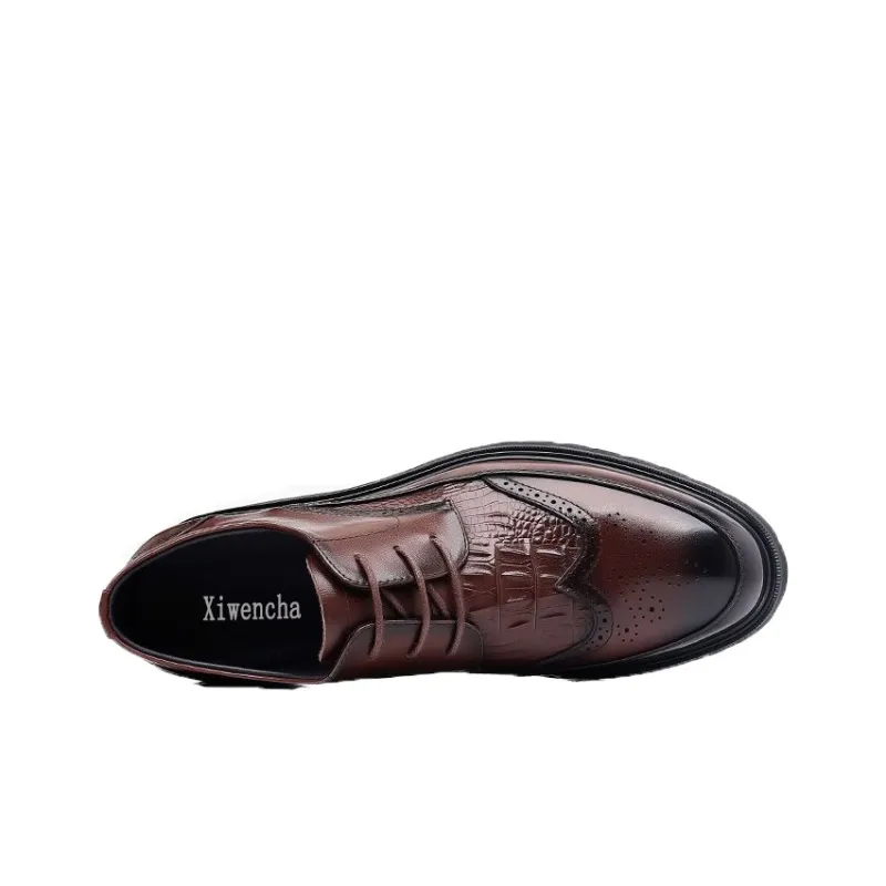 Xiwencha Dress Shoes Men's Black-5