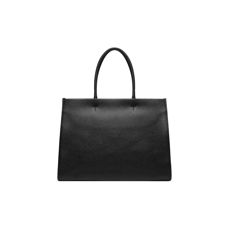 Furla Leather Tote Bag, Shopping Bag, Shoulder Bag, Handbag Tubas Women's Black-3