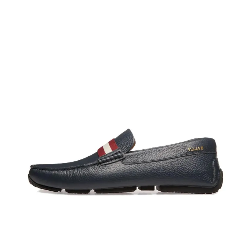 BALLY Logo-print Leather Loafers-0