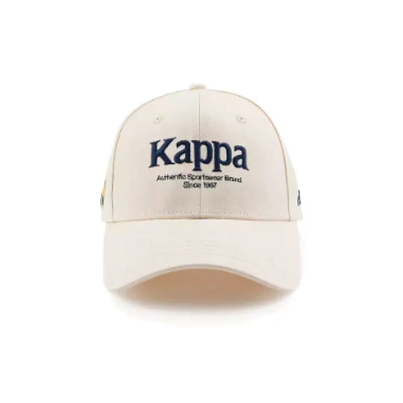 Kappa Cotton Baseball Caps Unisex Beige-1