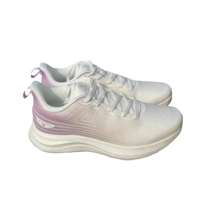 PEAK Wear Resistant Low Top Running Shoes Women's White Purple-1