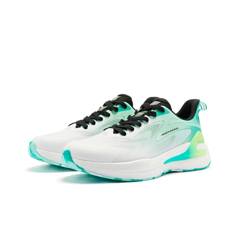 QIAODAN No Fear Of SE Breathable Slip Resistant Low Top Running Shoes Men's Green Black-2