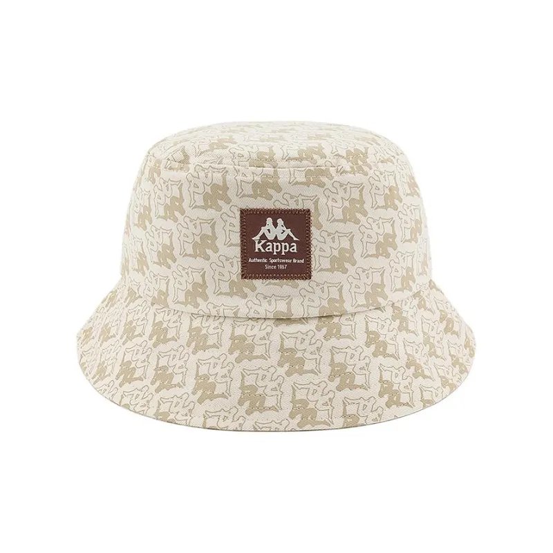 Kappa Cotton Bucket Hats Unisex Brown/White-2
