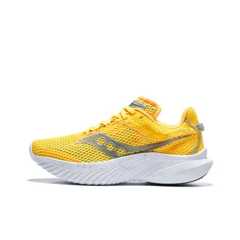 Saucony Kinvara 14 Essence Low Top Running Shoes Women's Yellow Silver