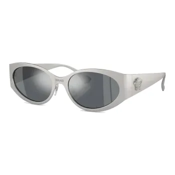 VERSACE Logo plaque Oval frame Sunglasses