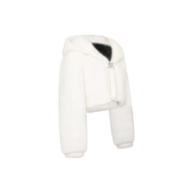 JYOSEI Velvet feel Coat Women's White-1