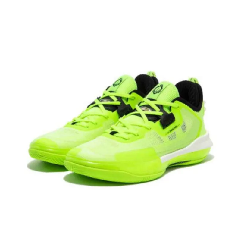 361° Supernova 1.0 Pro Anti Slip Wear Resistant Low Top Basketball Shoes Men's Green Black-2