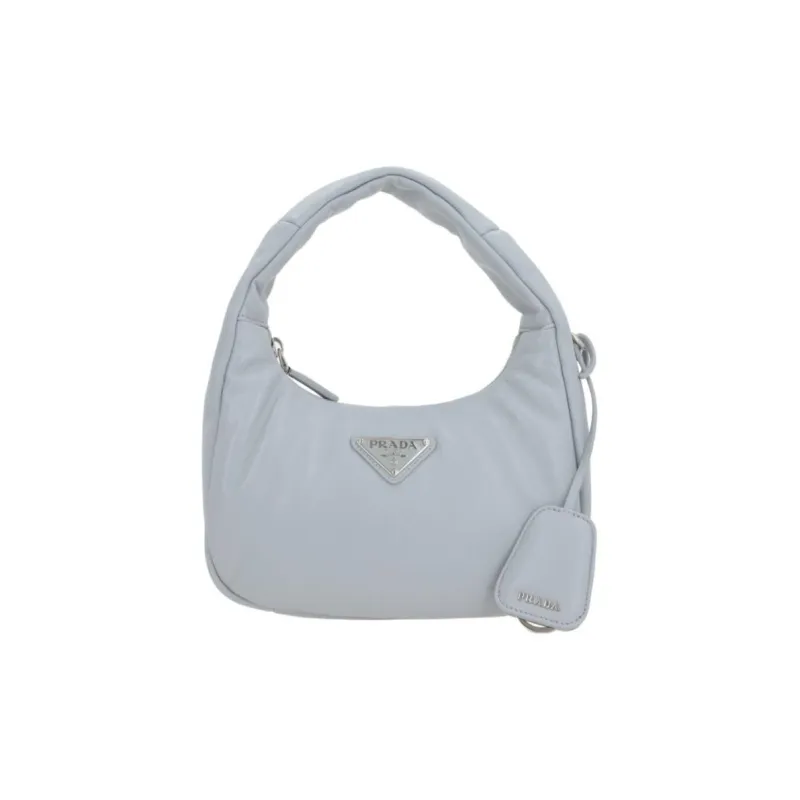 PRADA Lambskin Crossbody Bag, Shoulder Bag Women's Light Blue-0
