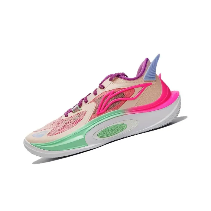 LINING Sonic 11 V2 'Beige Neon Pink Mint'-2