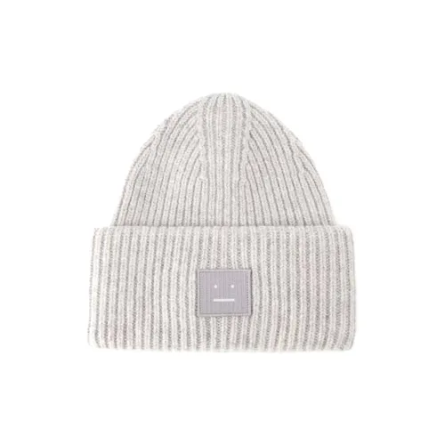 Acne Studios Logo Patch Ribbed Beanie