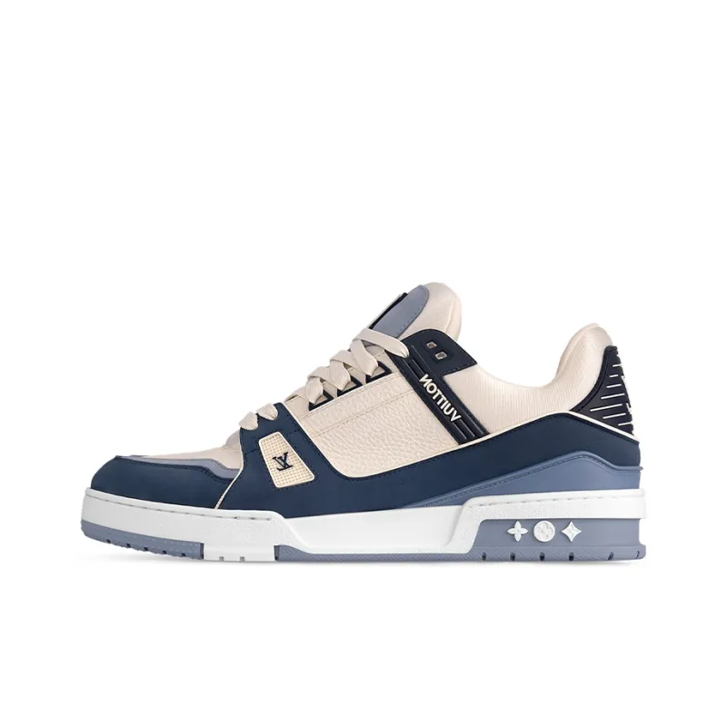 LOUIS VUITTON Lv Traainers 'White Blue'-0