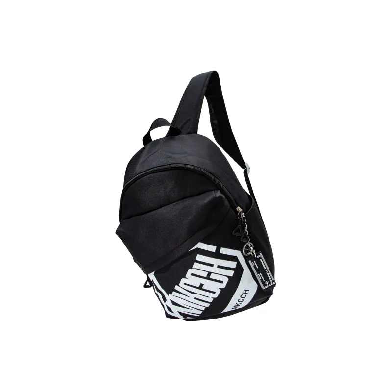 GF Nylon Backpack Large Size Unisex Black/White-3