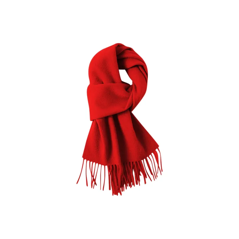 SILKUEEN 100% Wool Knit Scarves Unisex-1