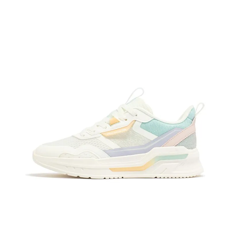 361° Anti Slip Wear Resistant Low Top Casual Shoes Women's White-0