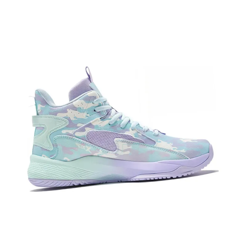 XTEP Cushioning Anti Slip And Wear Resistant High Top Performance Basketball Shoes Men's Foam Blue-1