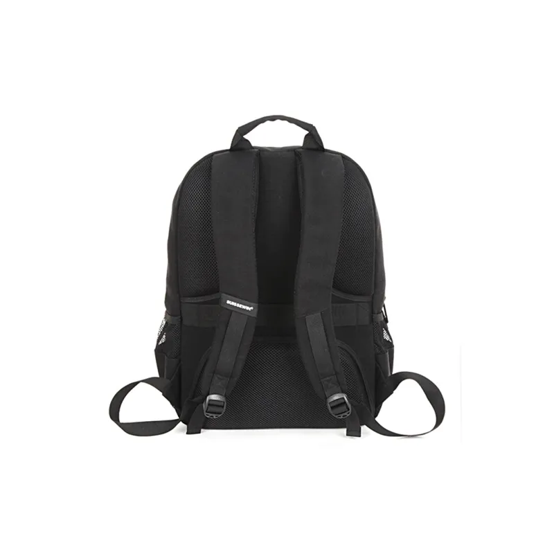 SUISSEWIN Polyester Student Backpack Laptop Bag Regular Unisex Black/Gray-2