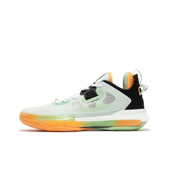361° Ultra Star 1.0 Pro Pro Anti Slip Wear Resistant Low Top Basketball Shoes Men's White Fig Green