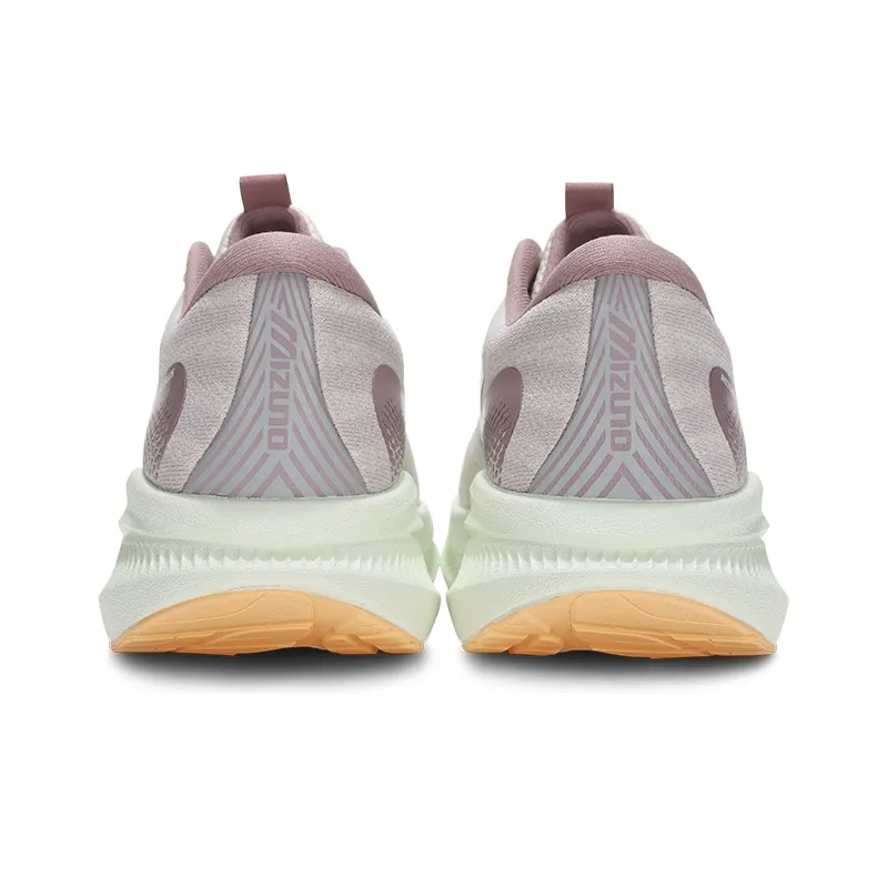 Mizuno Cushioning Slip Resistant Breathable Rebound Low Top Running Shoes Women's Road Turn Pink Color Scheme-4