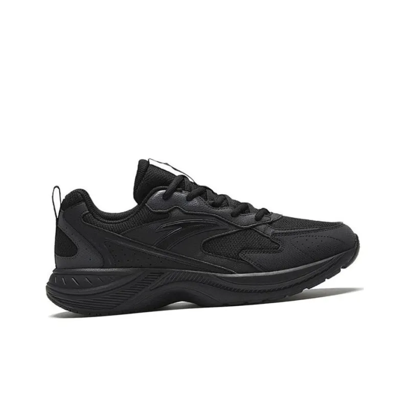 Anta Cushioning Anti Slip And Wear Resistant Low Top Running Shoes Men's Black-1