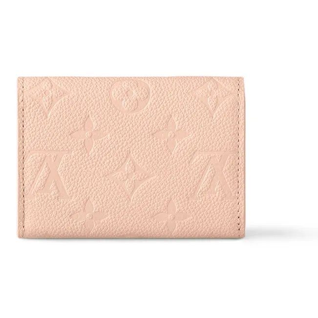 LOUIS VUITTON Cow Leather Wallet Women's Shamal Pink Red-2