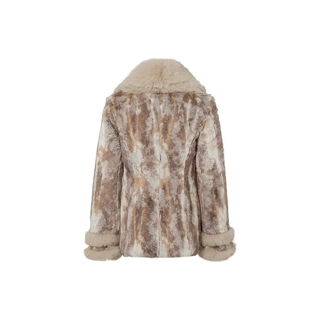JYOSEI Velvet feel Coat Women's Light Brown-1