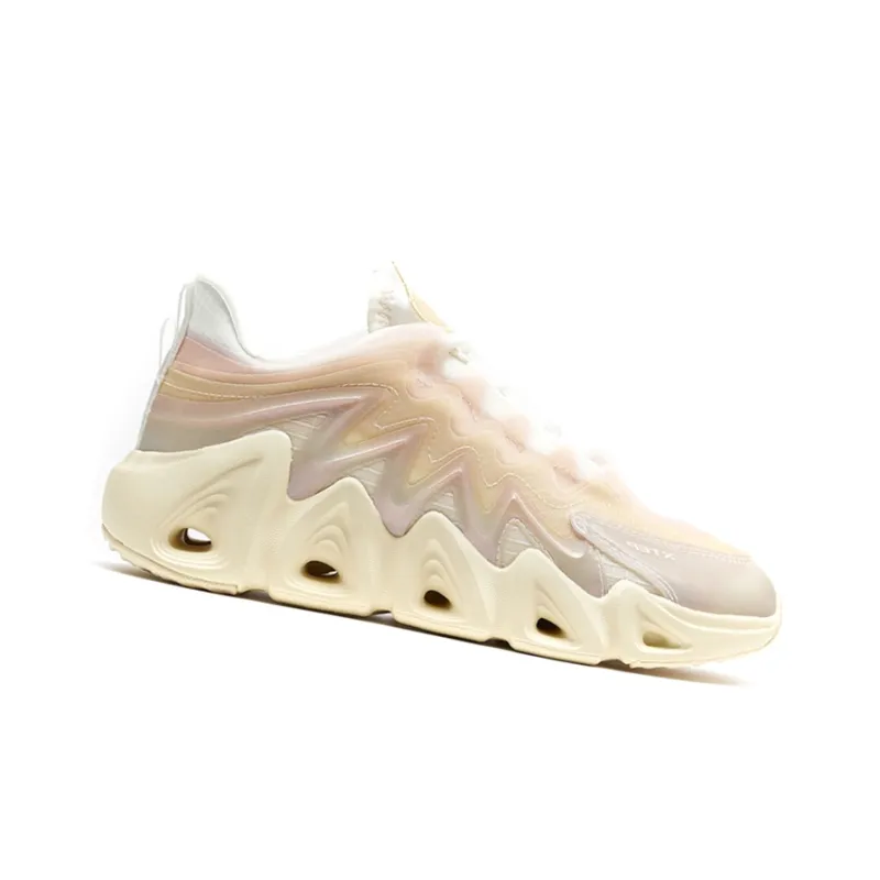 XTEP Slip Resistant, Abrasion Resistant, Breathable Low Top Chunky Sneakers Women's Oat-1