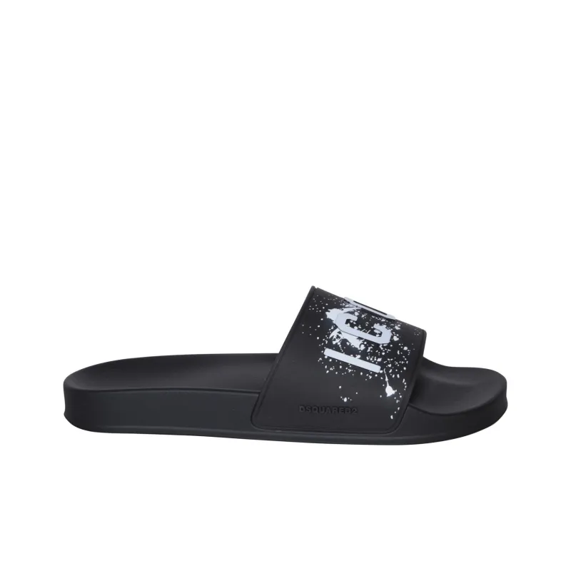 DSQUARED 2 Icon-Embossed Slip-On Pool Slides-1