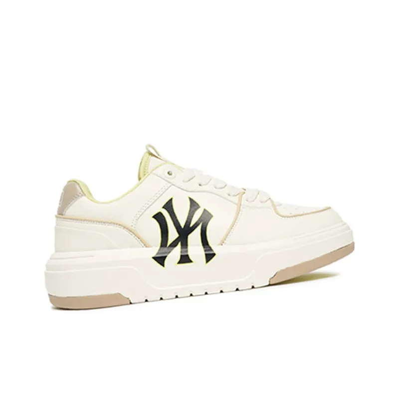 MLB Chunky Liner Slip Resistant Cushioning Abrasion Resistant Low Top Skateboard Shoes Unisex White Yellow-1