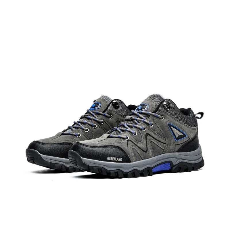 GESENLANG Slip Resistant Warm Low Top Outdoor Shoes Men's Gray-2