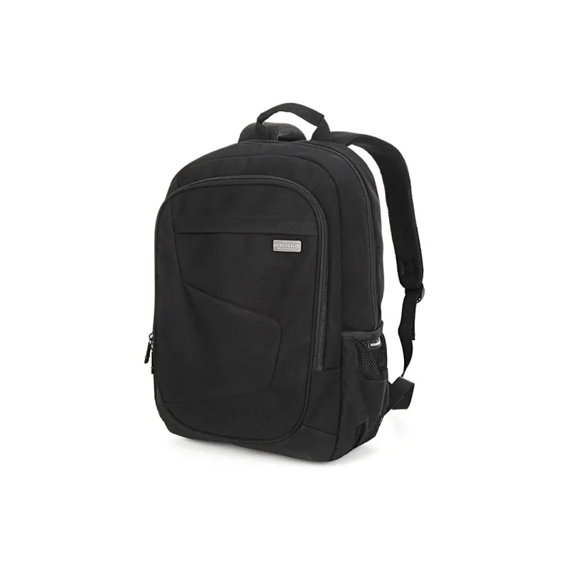 SUISSEWIN Polyester Student Backpack Laptop Bag Regular Unisex Black/Gray-1