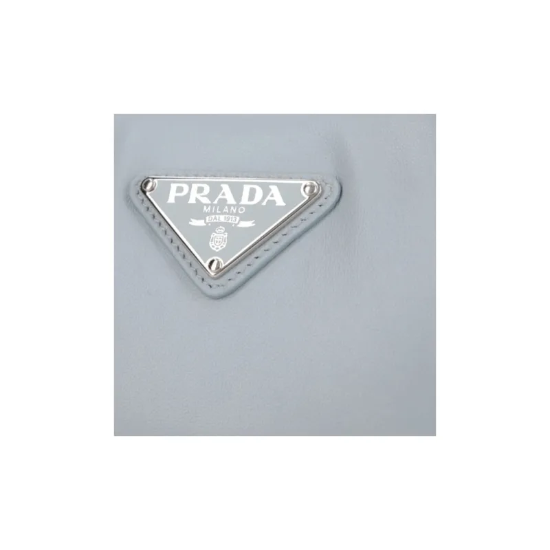 PRADA Lambskin Crossbody Bag, Shoulder Bag Women's Light Blue-3
