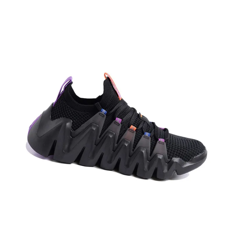LiNing Running Shoes Men Low Top Black/Purple-1