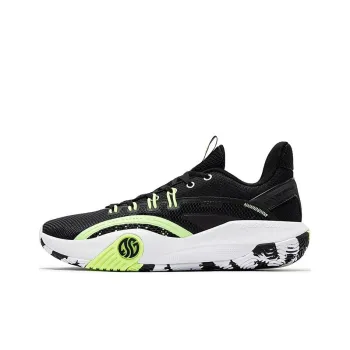 361° Non slip Lightweight Low Top Basketball Shoes Men's Black Green