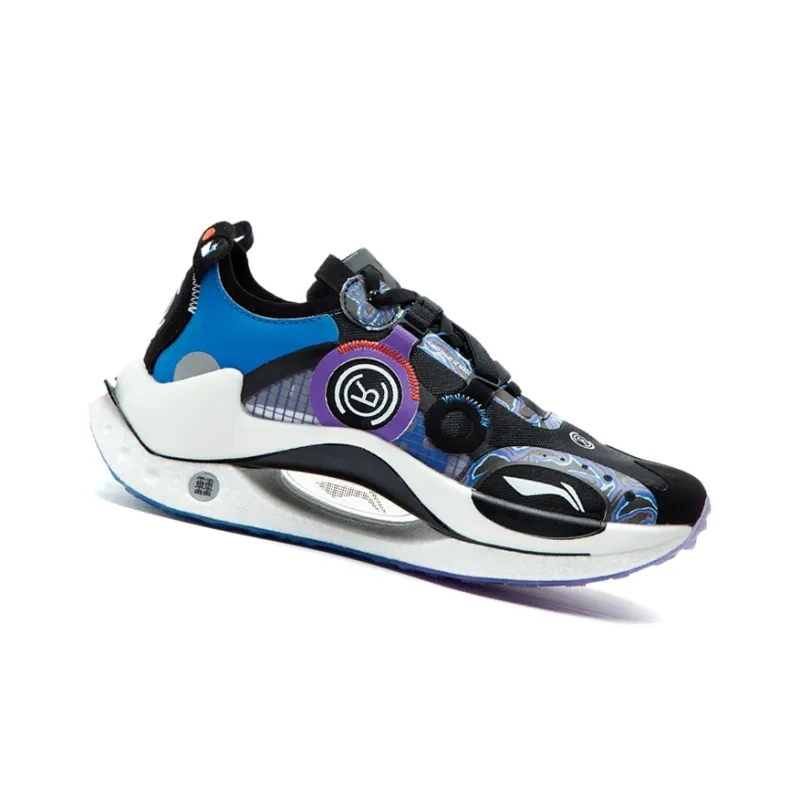 LiNing Jueying CRC Running Shoes Women's Low Top Black/Fluorescent Grape Purple-1