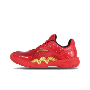 VICTOR Abrasion Resistant Breathable Low Top Badminton Shoes Unisex Red
