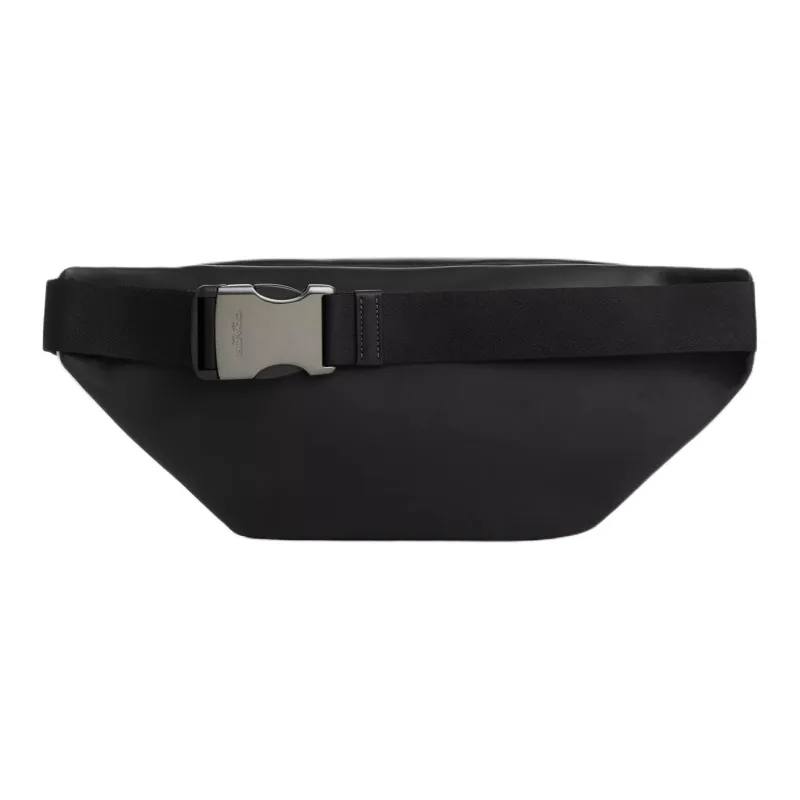 COACH Track Coated Canvas With Smooth Calfskin Fanny Pack Large Size Men's Cannon Copper & Chalk & Black Multicolor-1