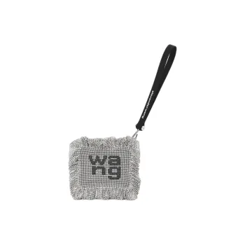 Alexander Wang Crystal Glass Pinyulong Wrist Bag Women's Silver