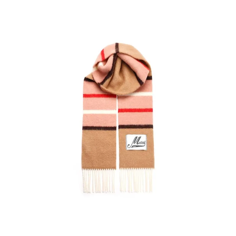 MARNI Logo Patch Striped Scarf-0