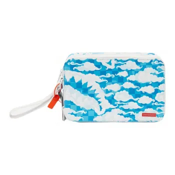 SPRAYGROUND PVC Handheld Clutch Regular Unisex Light Aqua Blue