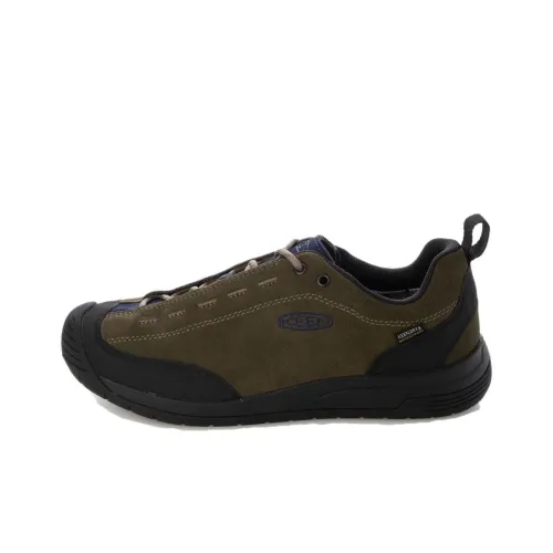 KEEN Jasper II WP Slip Resistant Low Top Outdoor Shoes Scott Men's Green Brown