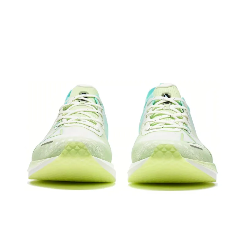 XTEP Two Thousand Kilometers 1.0 Anti Slip Wear Resistant Low Top Long Distance Running Shoes Men's White Green-2