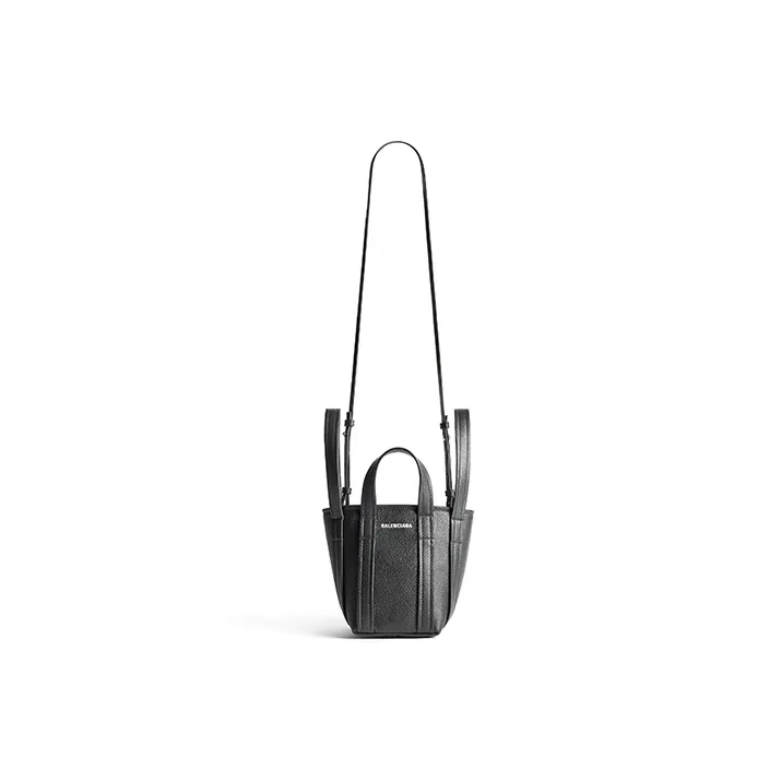 Balenciaga Everyday Grained Calfskin Tote Bag, Shopping Bag, Handbag Mini Women's Black-1