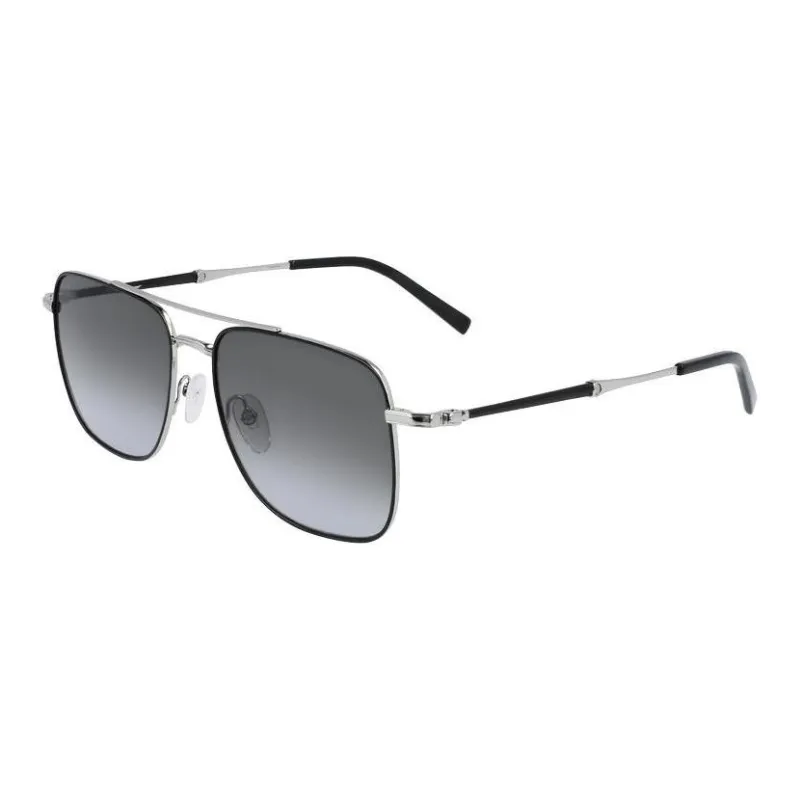 FERRAGAMO Metal Aviator Sunglasses Men's Black-2