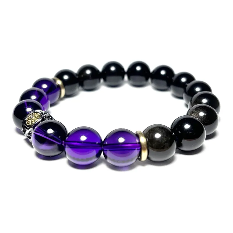 MOUNTAINS AND MANS Obsidian Jade Bracelets Unisex-4