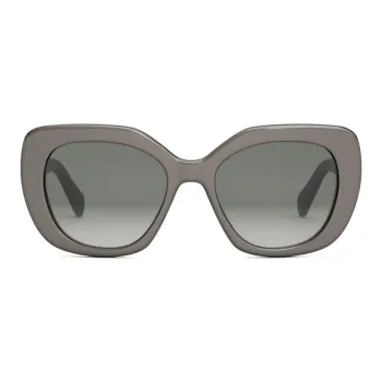 CELINE Acetate Irregular Shape Sunglasses Women's Gray