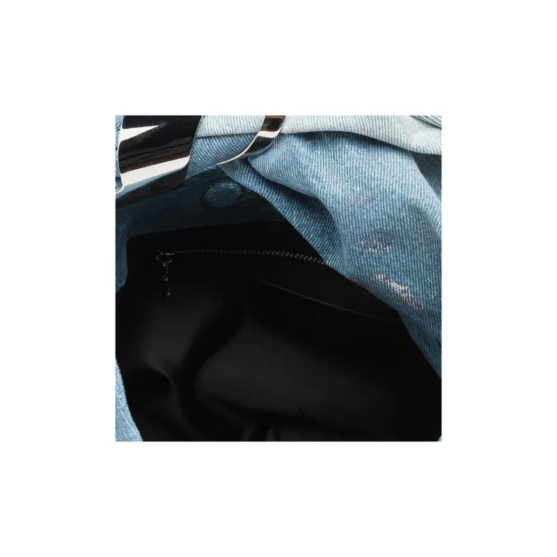 DIESEL Cotton Hobo Bag, Handbag Trumpets Women's Light Blue-4