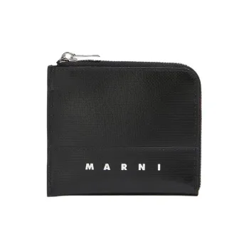 MARNI Logo Printed Zip Around Wallet