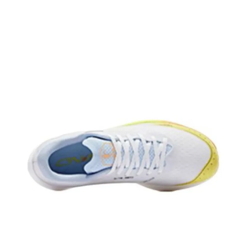 QIAODAN Strong Winds 1.0 Cushioning Anti Slip And Wear Resistant Low Top Running Shoes Men's White Blue Yellow-1